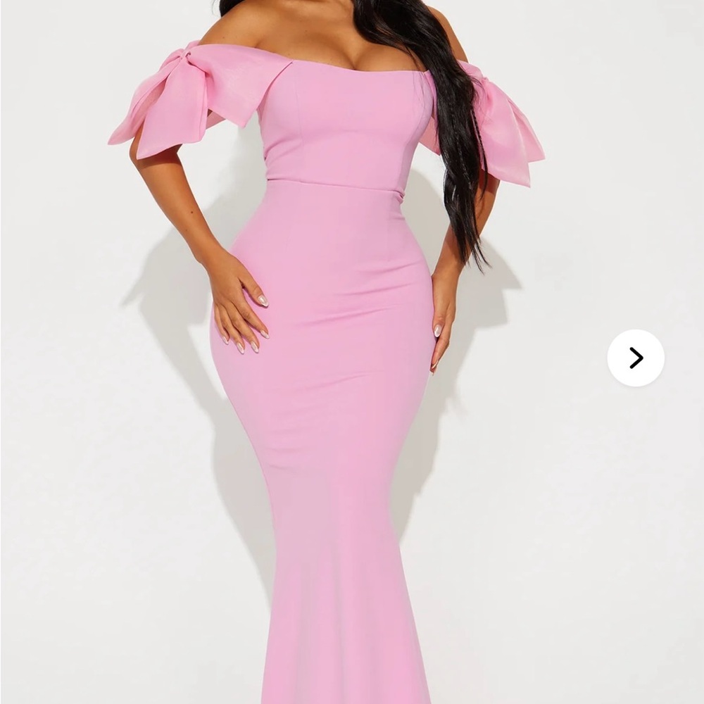 Elegant Pink Off-Shoulder Dress